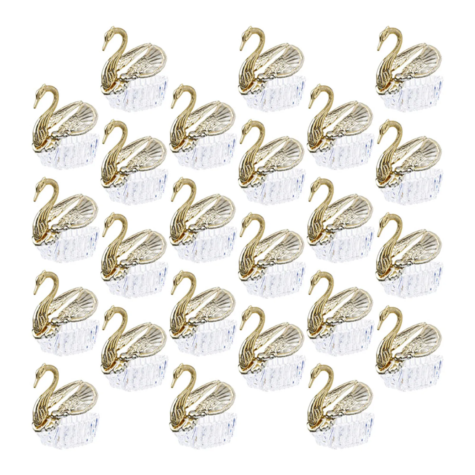 

24pcs European Swan Shape Gift Holders Candy Storage Festival Gift Wedding Presents Boxes Boxes Wedding Supplies