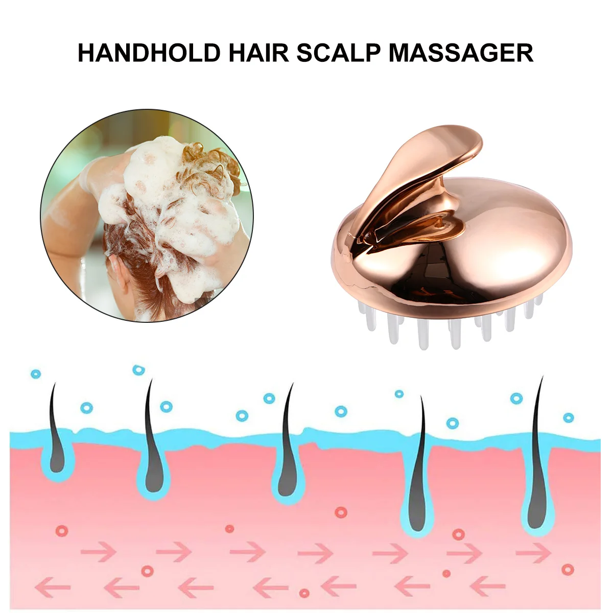 

2Pcs Hair Scalp Massager Shampoo Brush Easy Hold Lightweight Durable Safe Material Exfoliating Head Scrubber Relaxation