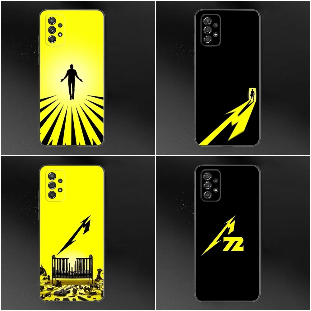 72 S-Seasons-M-Metallica Phone Case For Samsung S24,S23,S22,S21,S20,S10,S10E,S9 Plus FE Note 20 Ultra 10,9 Plus Black Cover