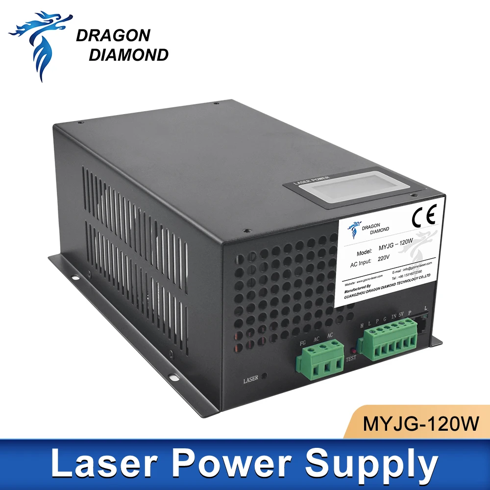 

Original PSU MYJG 120W Laser Power Supply With Display Screen 110V 220V 115/230V For Laser Tube Co2 Engraving Cutting Machine