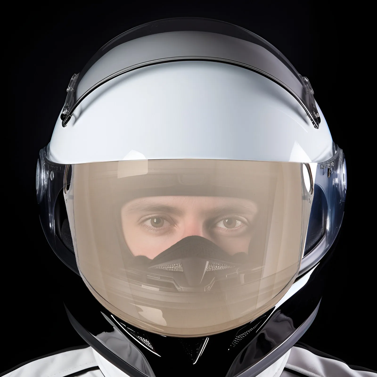 

Motorcycle Visor Lens Full Face Protection Wind Debris Shield for Men Brown Winter Riding Gear Universal Fit Replacement