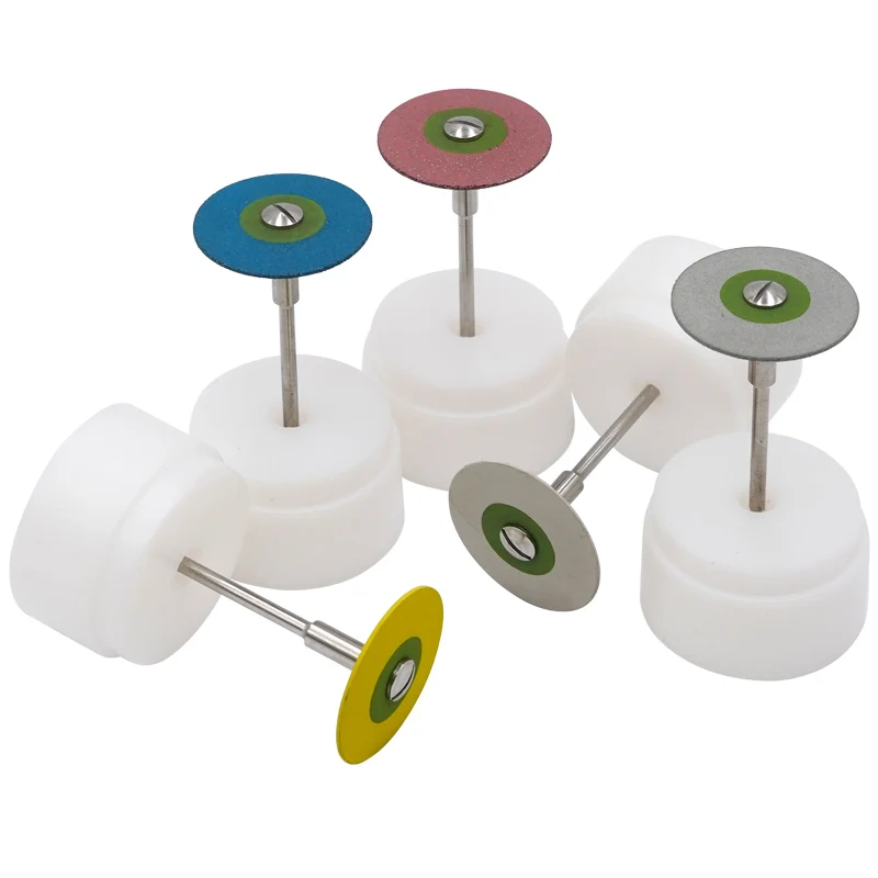 

1pc Dental Rubber Diamond Polisher Wheels Saw Disc 26mm Quick Polishing for Zirconia Porcelain Restorations Dental Lab Polisher