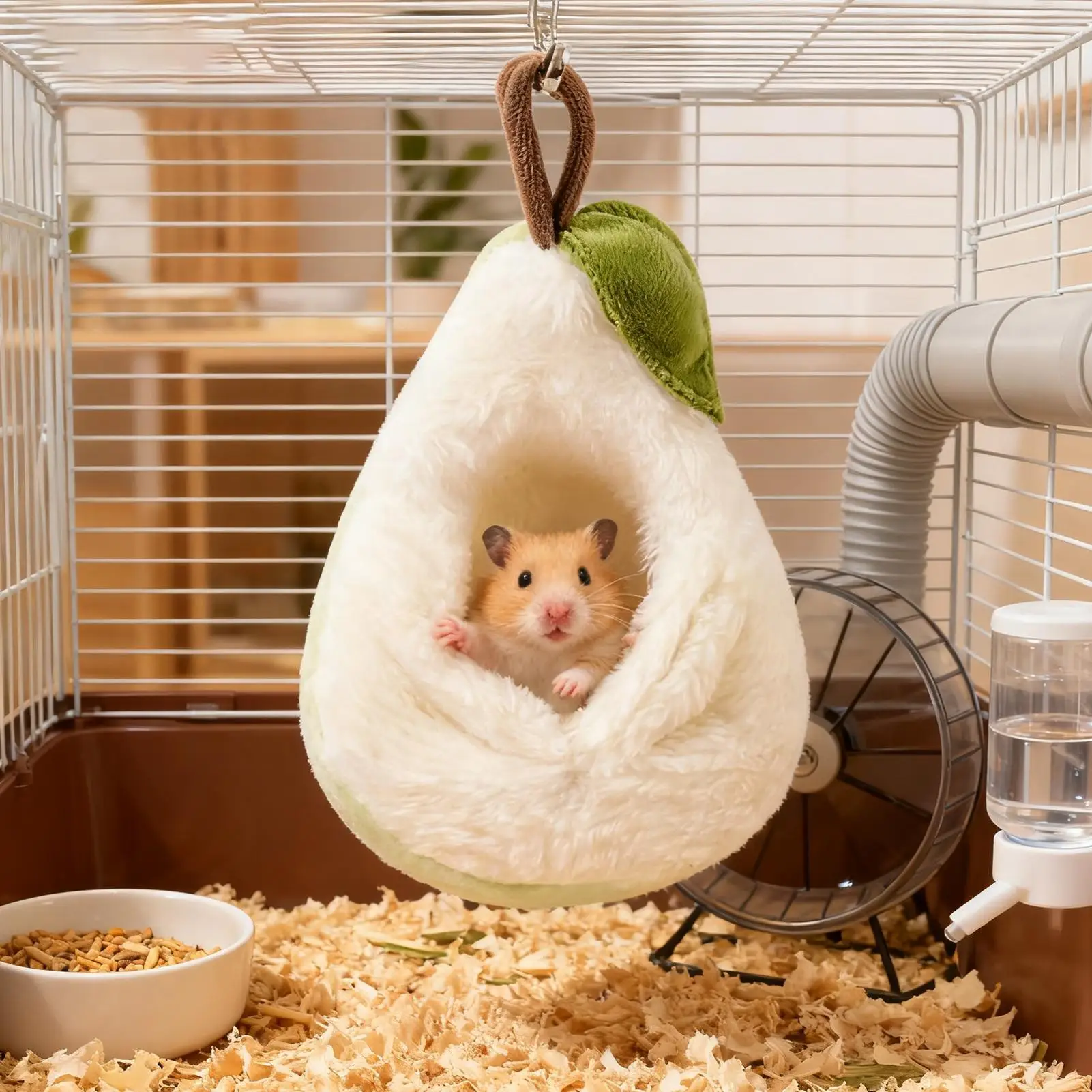 Hamaca para Hurones con Gancho, Decoración Divertida, Cama para Hámster, Nido Cálido para Chinchilla, Hurón, Petauro del Azúcar, Ardilla, Conejo, Gerbil