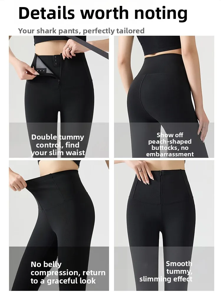 Pantaloni da yoga a vita alta Cerniera Arcaskin Fitn Bot da donna Addome che aumenta il calore Regular Thin Nylon Spandex