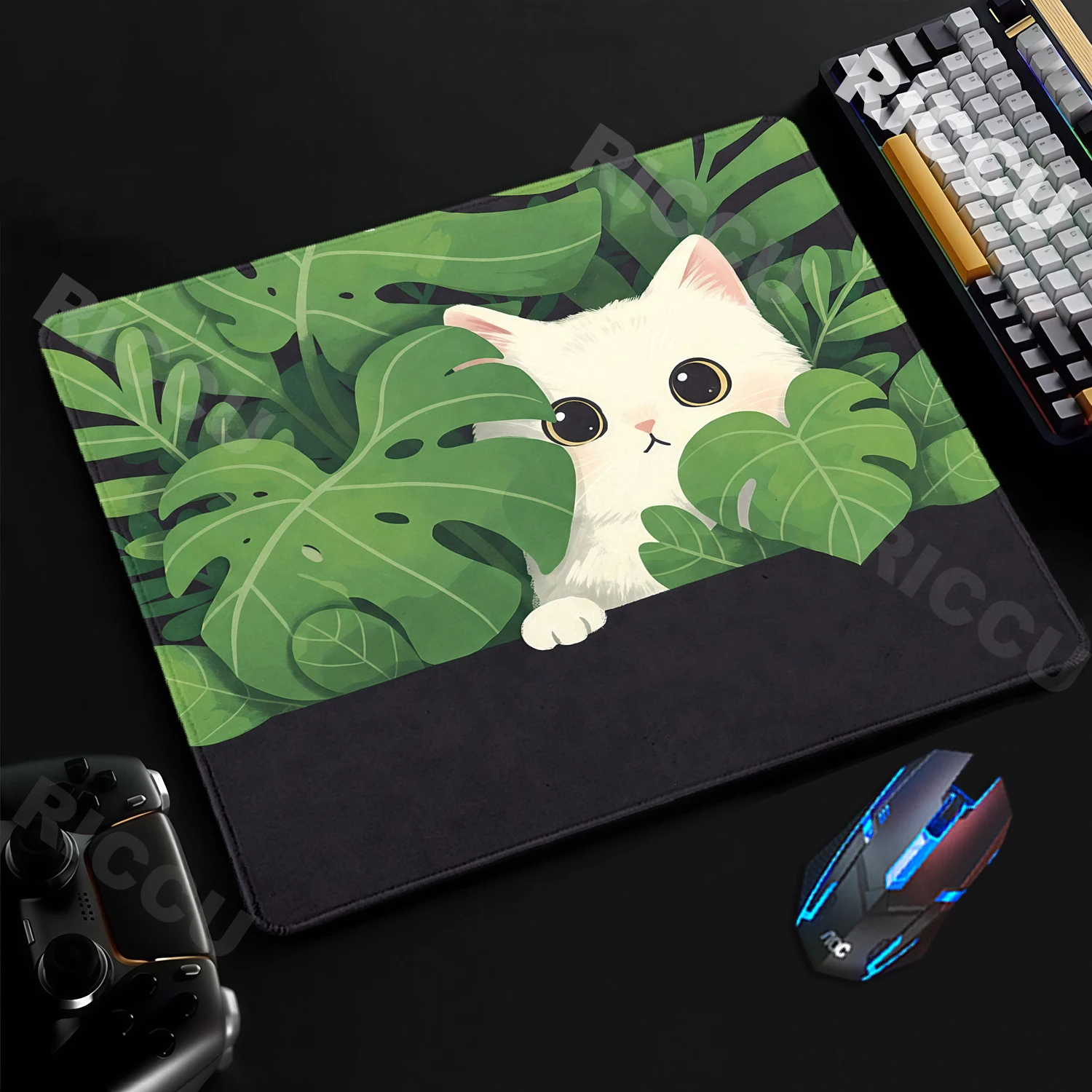 

Милый белый коврик для мыши с изображением кошки и зеленых растений, офисный коврик для мыши, игровые коврики для геймеров, аниме-коврики для клавиатуры, настольные коврики для ноутбуков, коврики для киберспорта