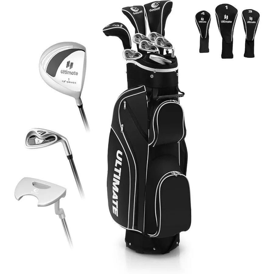 

Women's Complete Golf Club Set 9/11pcs Right Handed Ladies Golf Clubs Set w/ 460cc Alloy Driver 3 Fairway Wood Hybrid 6/7/8/9/P