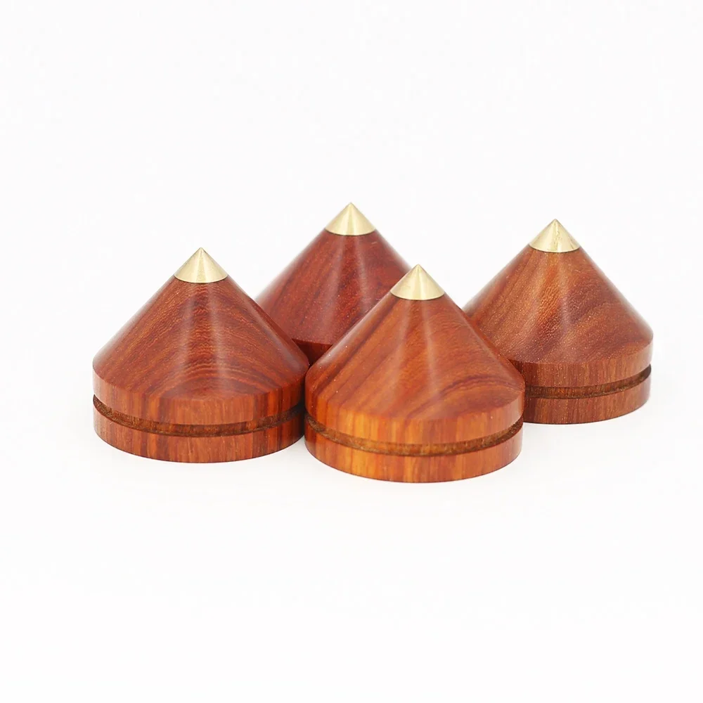 

4 Sets speakers Stand Feet Foot Pad Rosewood Wooden loudspeaker box Spikes Cone Floor Foot Nail M23*20