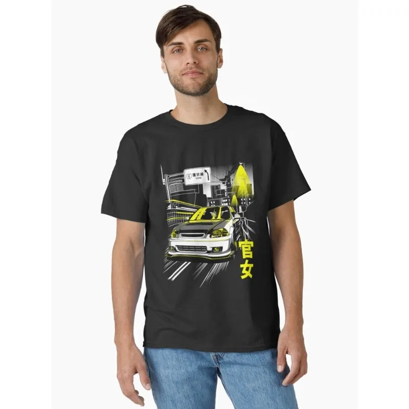 

2025 Summer European and American Honda Motorcycle Racing Men's T-Shirt Printed Locomotive Loose Crew Neck K2Y Short Sleeve Tops