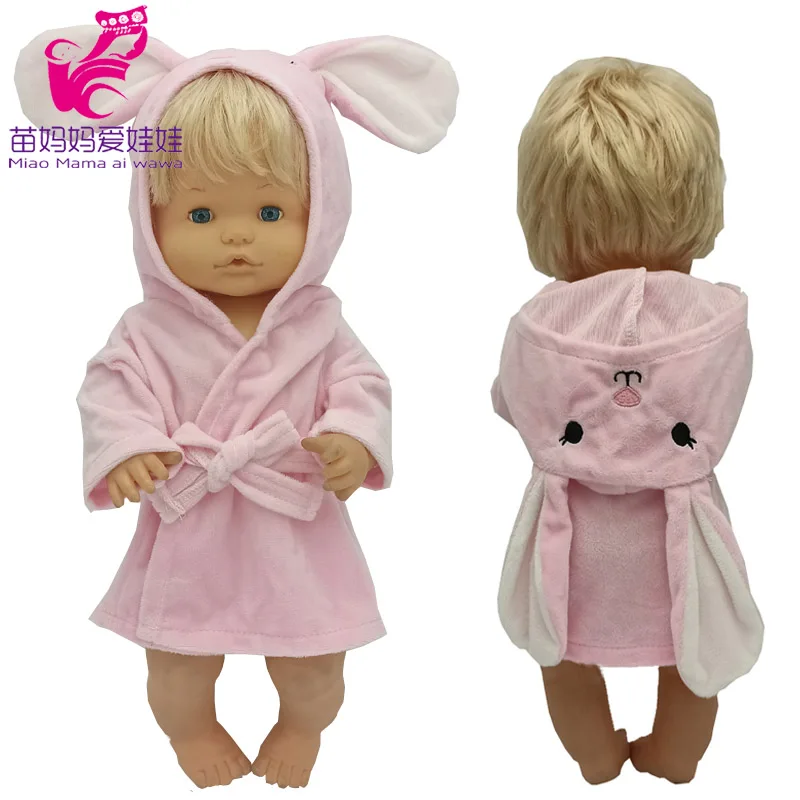 40 Cm Nenuco Doll Clothes Ropa Y Su Hermanita 17 Inch Baby Doll Pink Rabbit Bathrobe Outwear