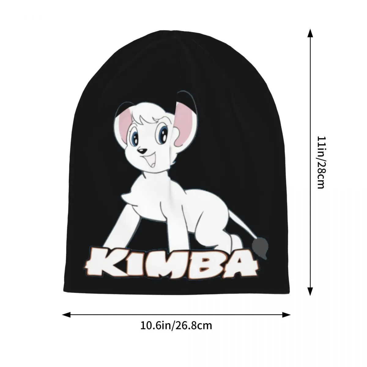 Kimba 화이트 라이온 스컬리 비니 모자 따뜻한 가을 겨울 야외 모자 유니섹스 성인용 니트 보닛 모자