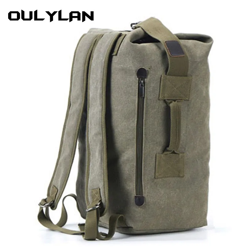 Fashion Large Capacity Rucksack Man Lightweight Travel Bag Backpack Male Outdoor Luggage Canvas Bucket Shoulder Bags for Men