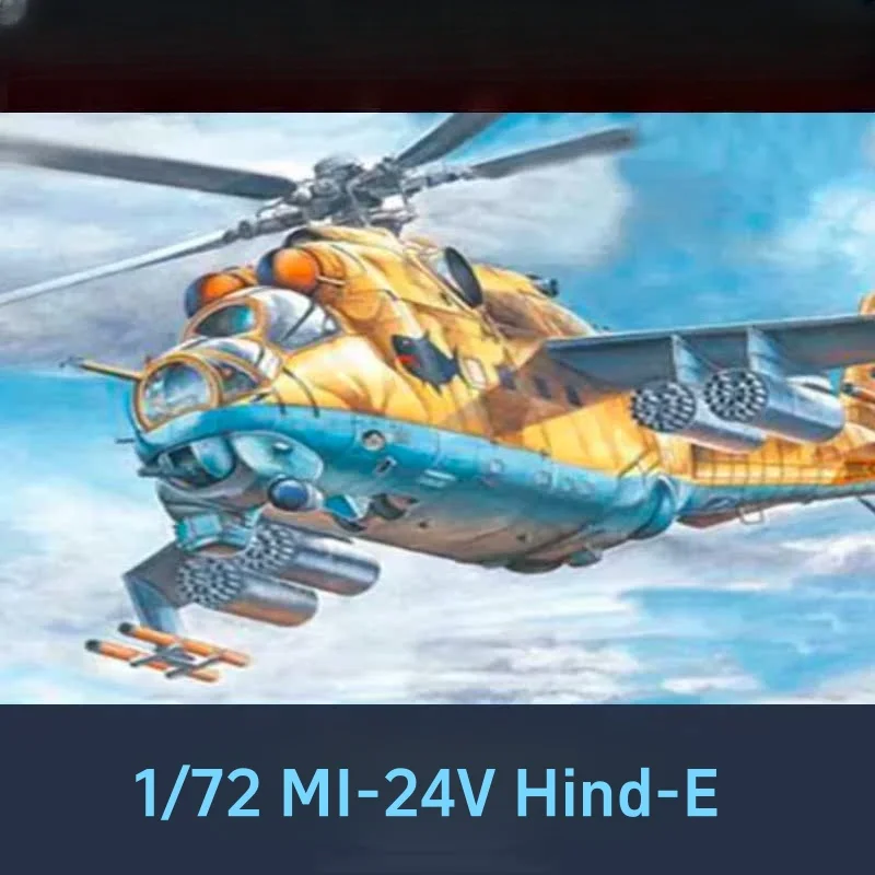 TRUMPETER 1/72 MI-24V Hind-E Helicopter Gunship Plastic Assembly Puzzle Model