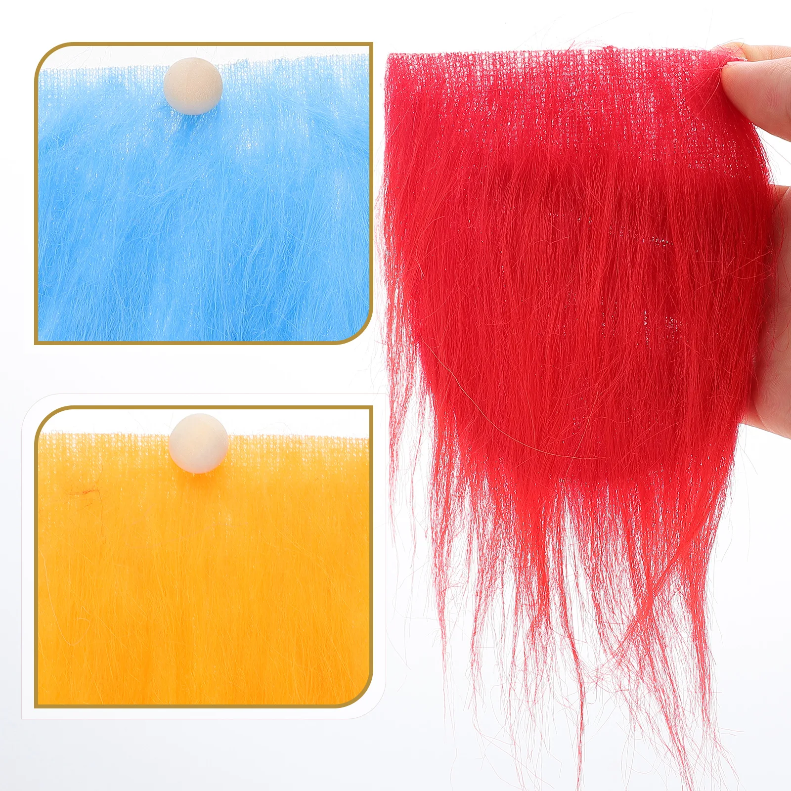 

1 set Pre-Cut Gnome Beard Faux Fabric Diy Craft Material Wooden Beads Handmade Gnome Making Kit Artificial Beard Cute Dwarf