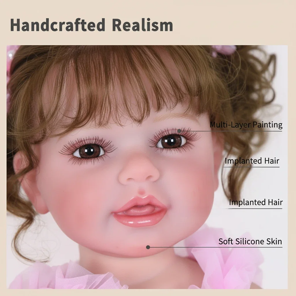 

NPK 22 дюйма, мягкий винил для всего тела, принцесса для девочек, 3D-окрашенная кожа с краской Genesis, подарок для девочек