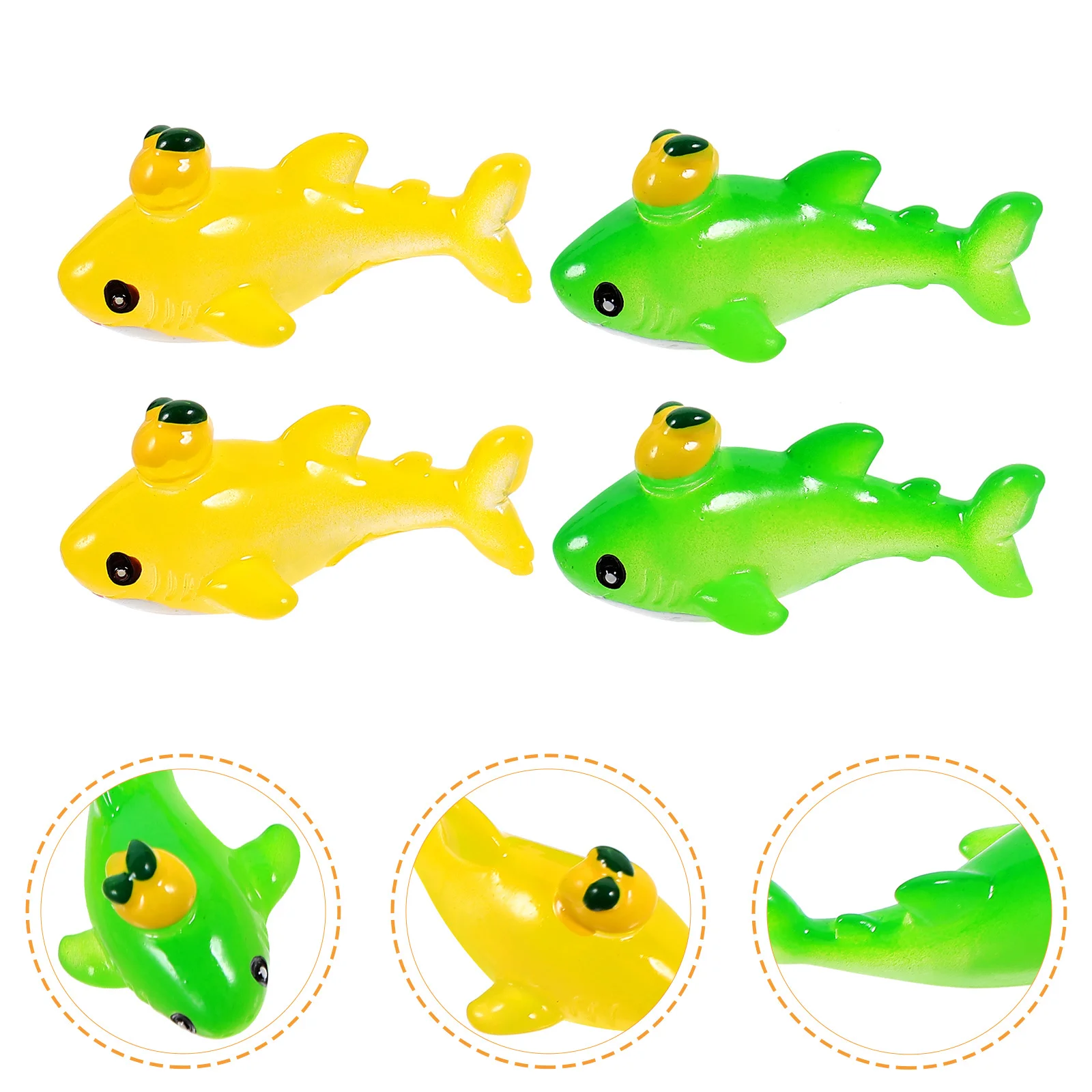 

4Pcs Miniature Whale Figurines Exquisite Realistic Resin Marine Animal Sculptures Aquarium Yard Decor Miniature Whale Figurine