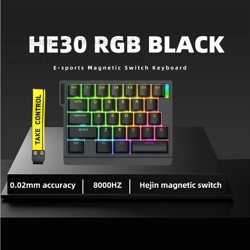 

HE30 Mechanical Keyboard One-handed 29 keys Magnetic Switch Smart Speed Quick Trigger E-sports Gamer Gaming Keyboard
