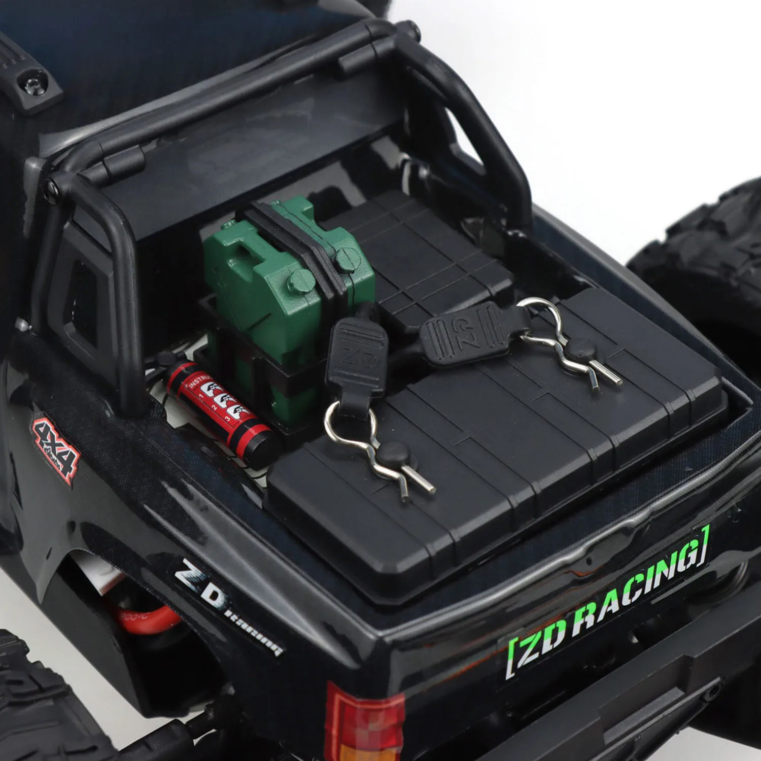 ZD Racing 1/16 Ferngesteuerter Big-Tire-Truck MT-16 Hochgeschwindigkeits-4x4-RC-Offroad-Auto RTR Wheelie-Bar Metall-CVD-Chassis – Detail 11