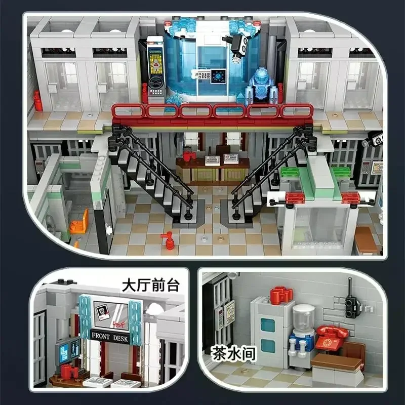 7537 قطعة مستشفى مجنون 613002 سلسلة اللبنات العمارة متوافق 613001 تجميعها لعبة مجسمة طفل هدية الكريسماس