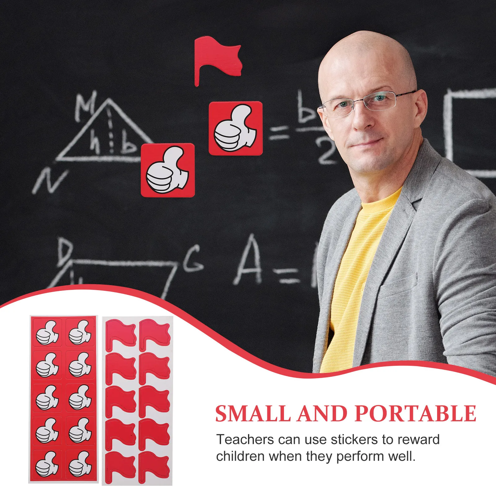 Delicate Kids Reward Fridge Magnet 10 Sheets Thumb Up Flag Stickers School Motivational Teacher Appreciation Incentive