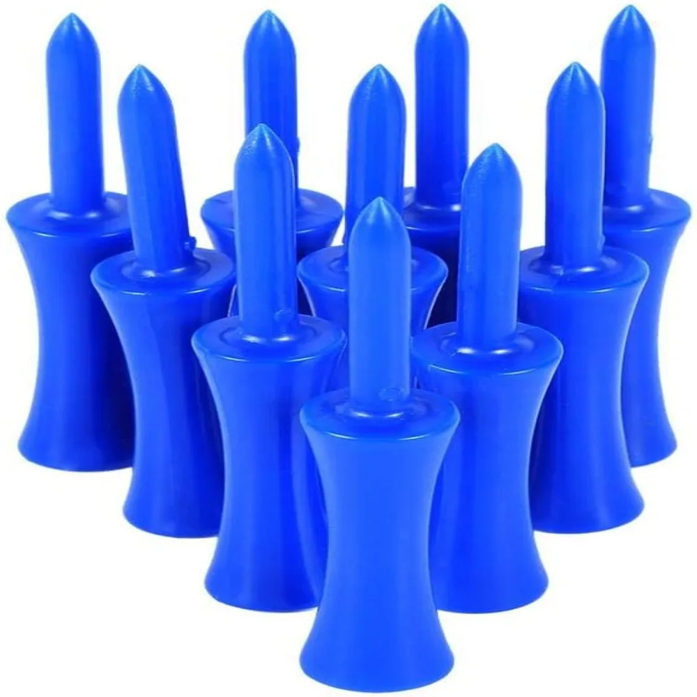 100pcs 68mm Length Step Down Golf Tees 2.5 Inches Height 100 Pack Count Castle Golf Tees Plastic Material Bright Colored