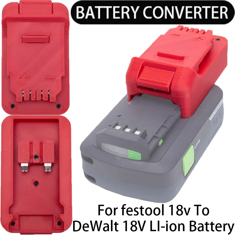 Battery Adapter/Converter for DeWalt 18/20V Li-ion tools to Festool AIRSTREAM 18V Li-ion battery adapter power tool accessory