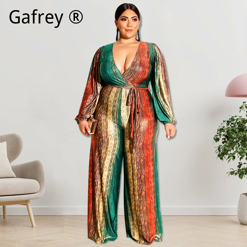 

Женский комбинезон больших размеров, весенний, новый, с принтом, повседневный, свободный, длинный, модный, уличный стиль, мягкий, удобный, для повседневной носки и вечеринок