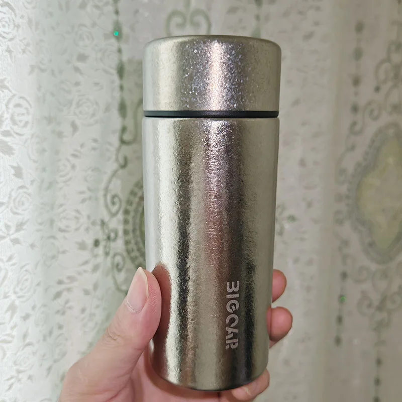 

Мини-бутылка для термальной воды на 200 мл/карманный термос, двухслойная чашка для нектара из чистого титана, антибактериальная посуда для напитков Стакан