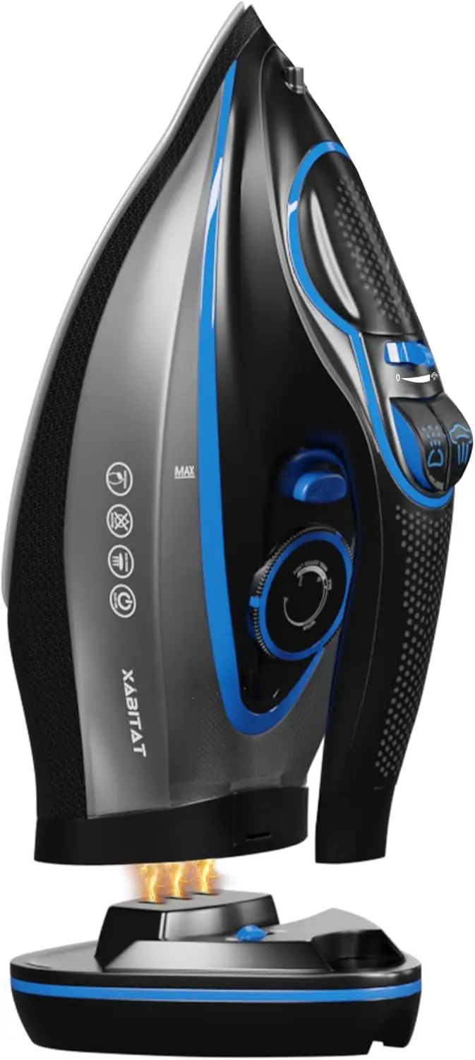 

Роскошный беспроводной паровой утюг 1500 Вт, защита от капель, керамическая подошва, автоматическое отключение