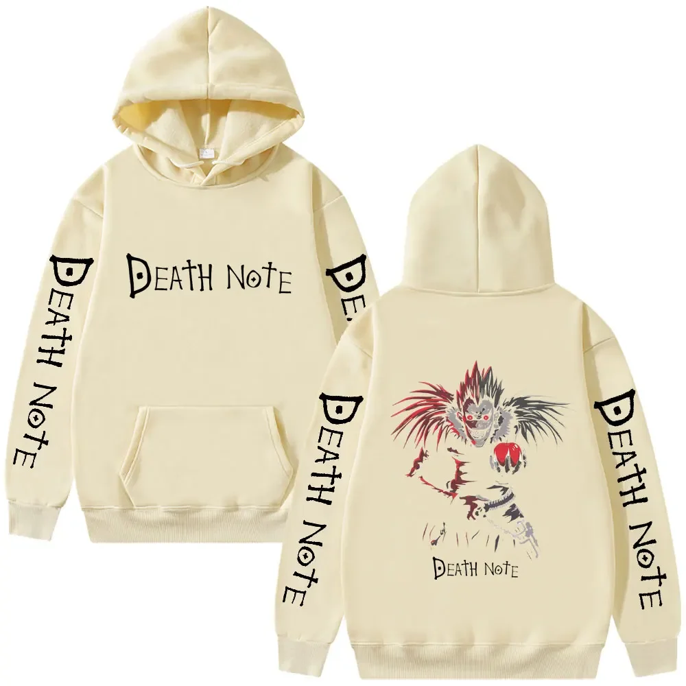 Y2K Anime Death Note Ryuk Grafik Hoodie Männer Frauen Kleidung Mode Vintage Übergroßen Sweatshirt männer Cartoon Manga Merch Hoodi – Detail 7