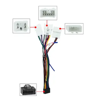 Adaptér pro rádio s Androidem, příslušenství pro TOYOTA Corolla Highilander VIOS YARIS RAV4, konektor kabelového svazku pro navigační rádio 10 nejlepší prodej Kabeláž rádia Toyota - №2
