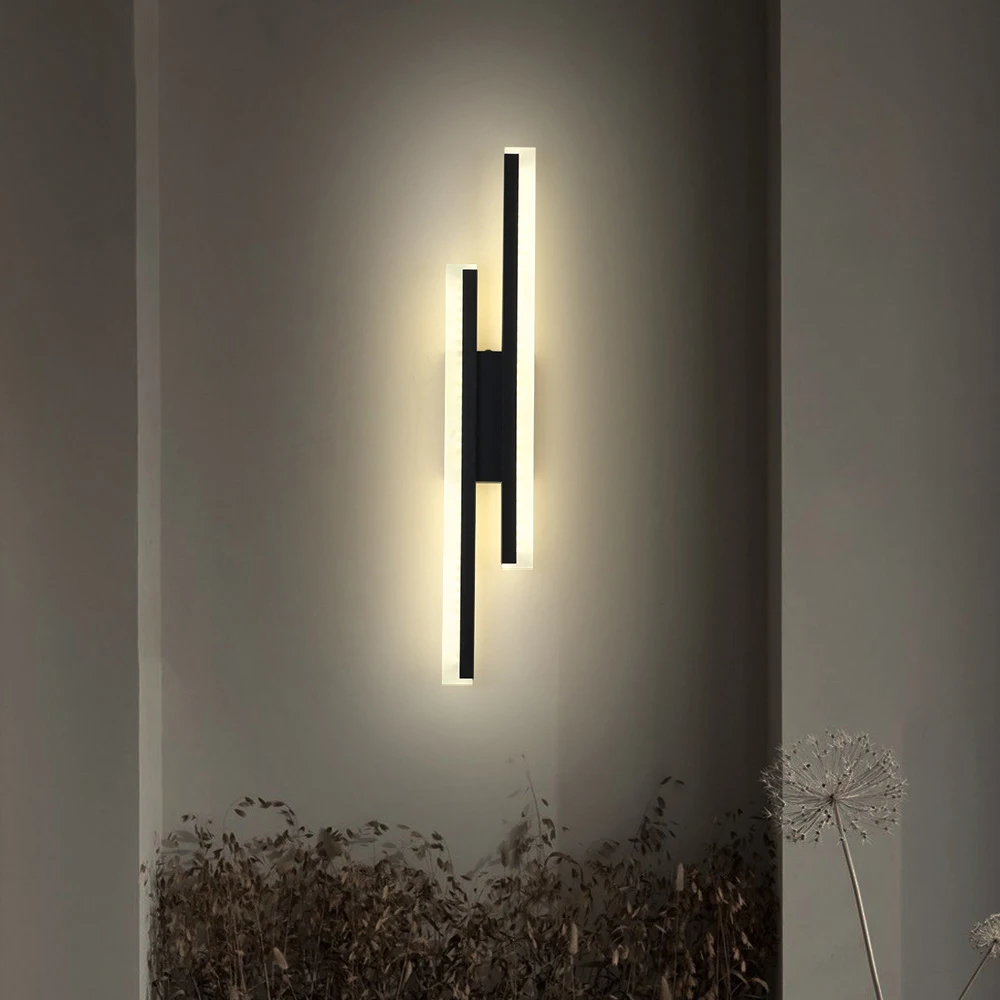 Lámparas de pared Led modernas para sala de estar, lámpara de mesita de noche nórdica creativa, candelabro de pared para pasillo y escalera, accesorios LED para interiores