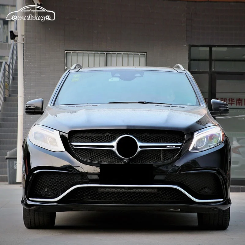 طقم هيكل السيارة AMG نمط المصد الأمامي المصد الخلفي عجلة الكسوة لمرسيدس بنز GLE 63 2015-2019
