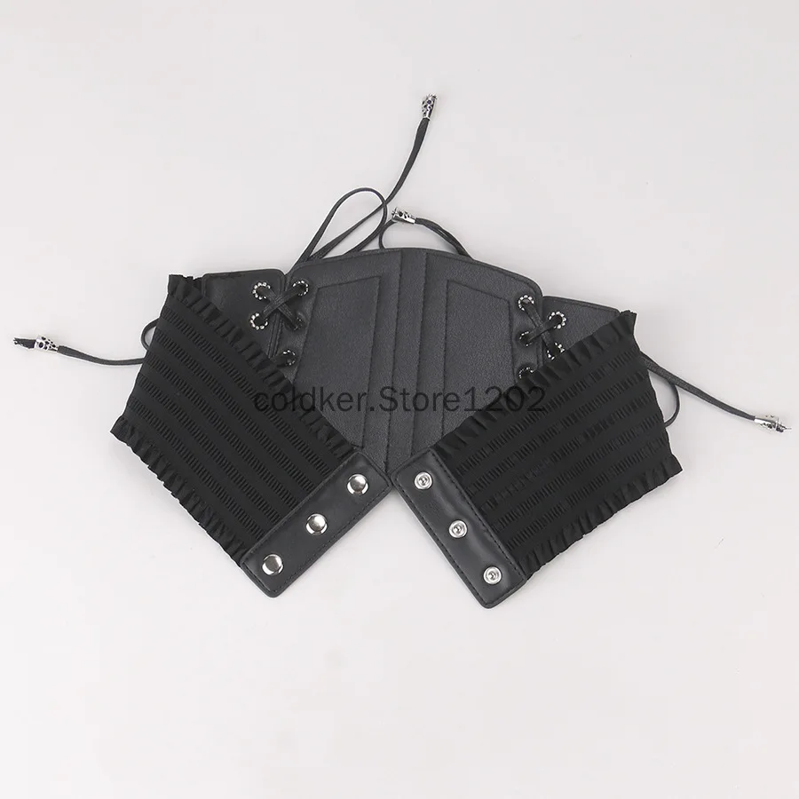 Feminino retro espartilho cintos pino fivela de renda elástica estilo gótico cummerbunds gravata corda goth punk para mulher na camisa vestido cinto