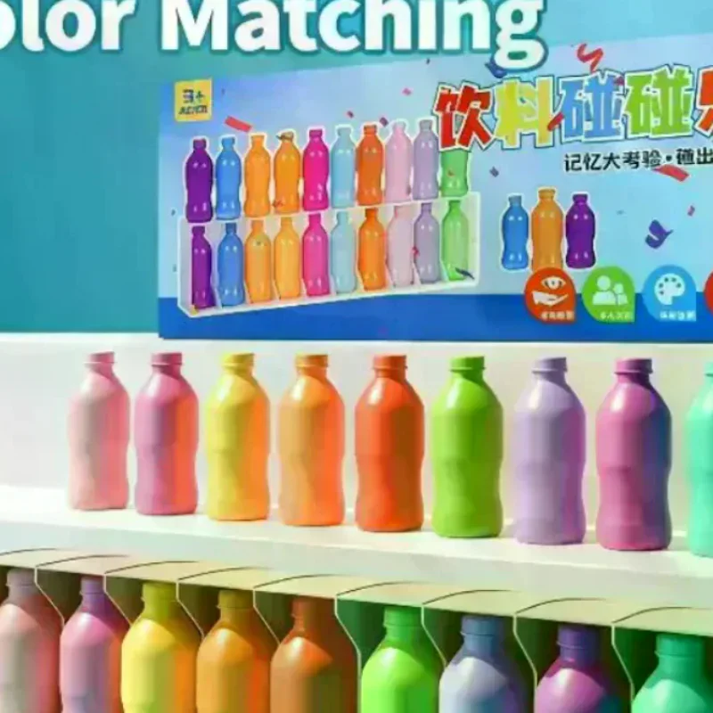1 Set Memory Training Game Puzzle Colorful Classification Toy For Kids Guess The Bottle Game Parent-child Interaction Toys