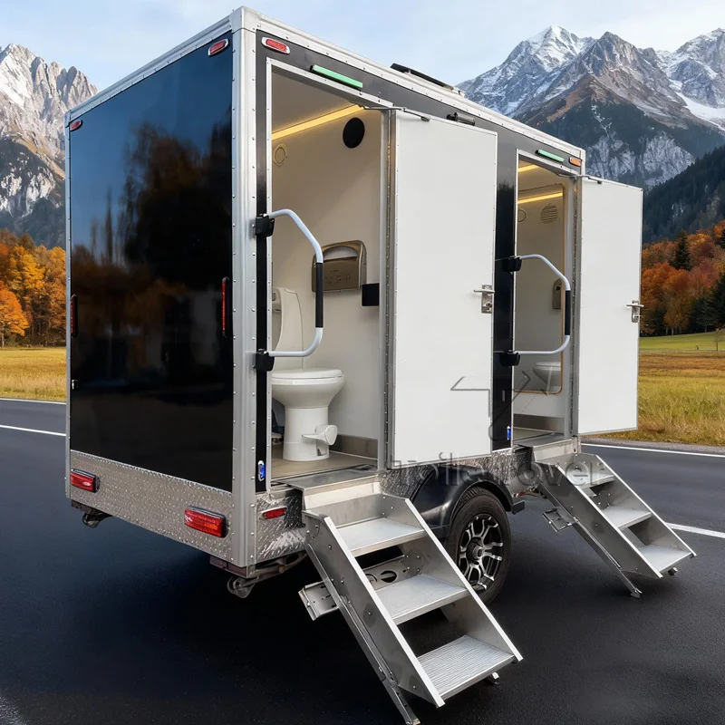 Cheap Restroom Trailers Portable Toilet Trailer Vip Luxury Bathroom Trailers Outdoor Mobile Toilet Trailer for Sale