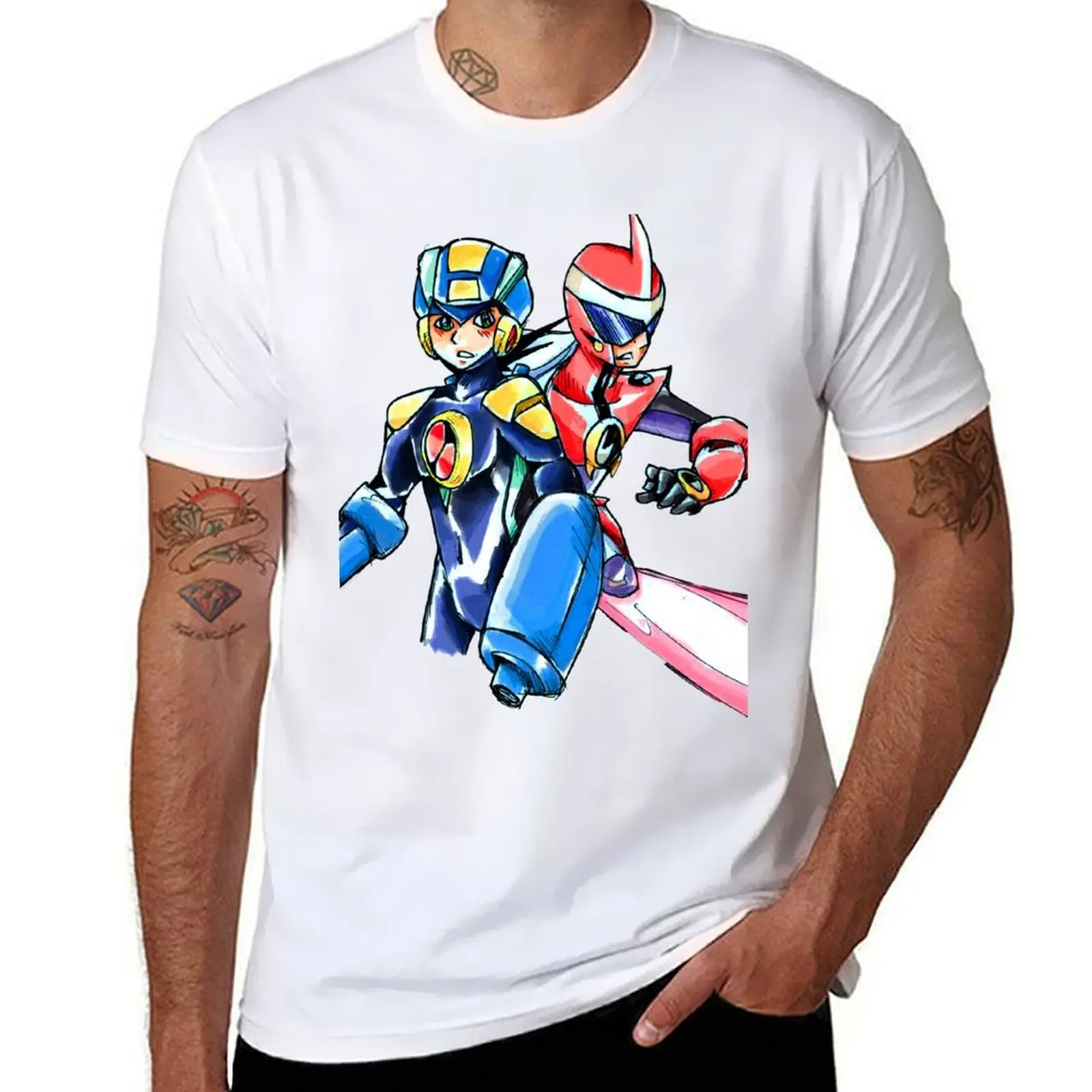 

Megaman & Protoman T-Shirt man t shirt designer t shirts designer T-Shirt