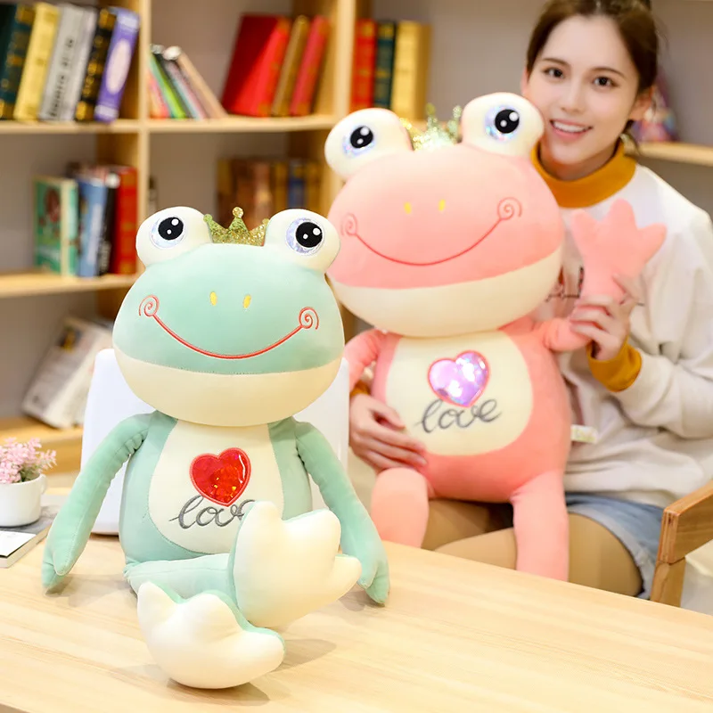 Cute Frog Doll Prince Hugging Love Stuffed Plush Toy Birthday Gift