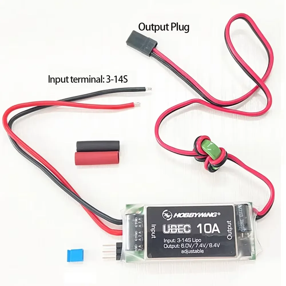 Hobbywing Waterproof UBEC 10A HV Voltage Regulator Output 6V/7.4V/8.4V Adjustable Support 3-14S Lipo Battery For RC Servo