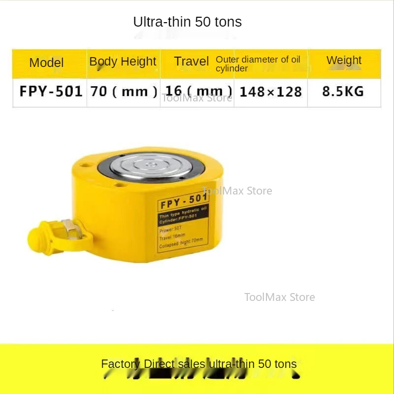 50T 100T رقيقة جدا المحمولة الهيدروليكية رفع جاك منفصلة الهيدروليكية الداعم أسطوانة مائية مضخة أعلى