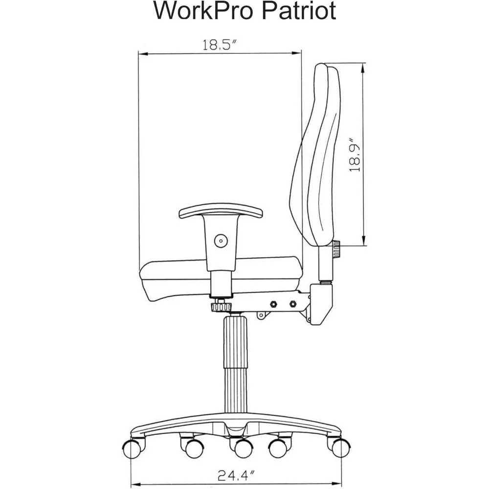 ®   Patriot Multifunktions-Taskessel aus ergonomischem Stoff, schwarz, bifma-konform