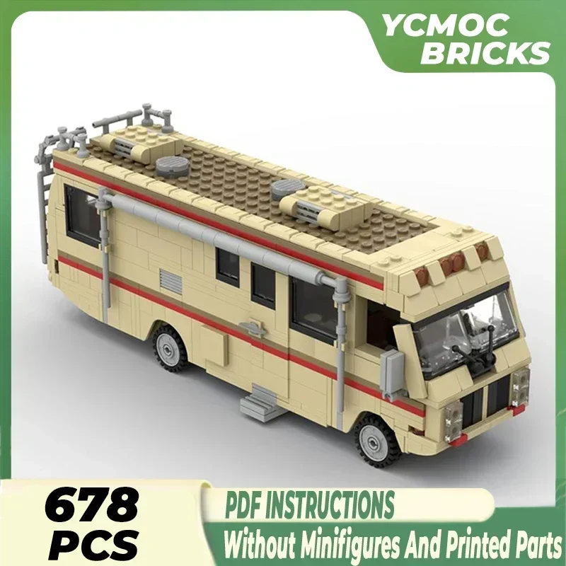 Bloques de construcción Moc, modelo de coche de película famosa, tecnología de autobús Breaking Bad RV, bloques modulares, regalos, juguetes de Navidad, conjuntos DIY de montaje