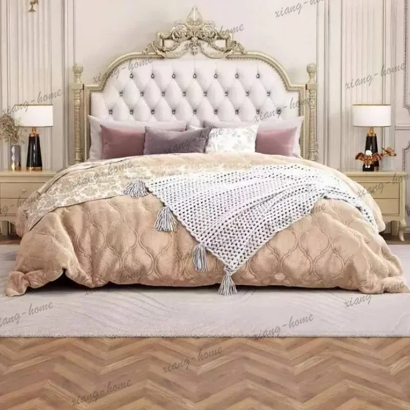 FG Couples Queen Size Bed Bedrooms Designs Nordic Storage Bases Loft Bed Double Modern Luxury Wooden Camas Matrimoniales Furnitu