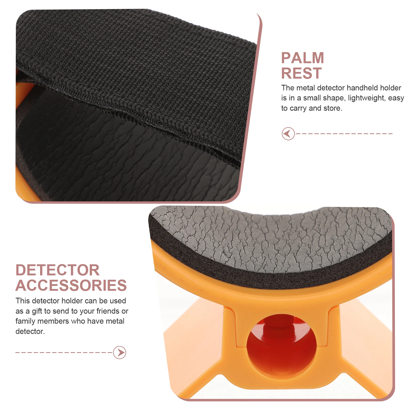 

Metal Handheld Holder Lightweight Durable Plastic Holder Portable Metal Detecting Tool Accessory