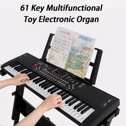 Children Electronic Organ 61 Key Portable Toy Electric Piano Multifunctional Keyboard Instruments Professional Music Synthesizer