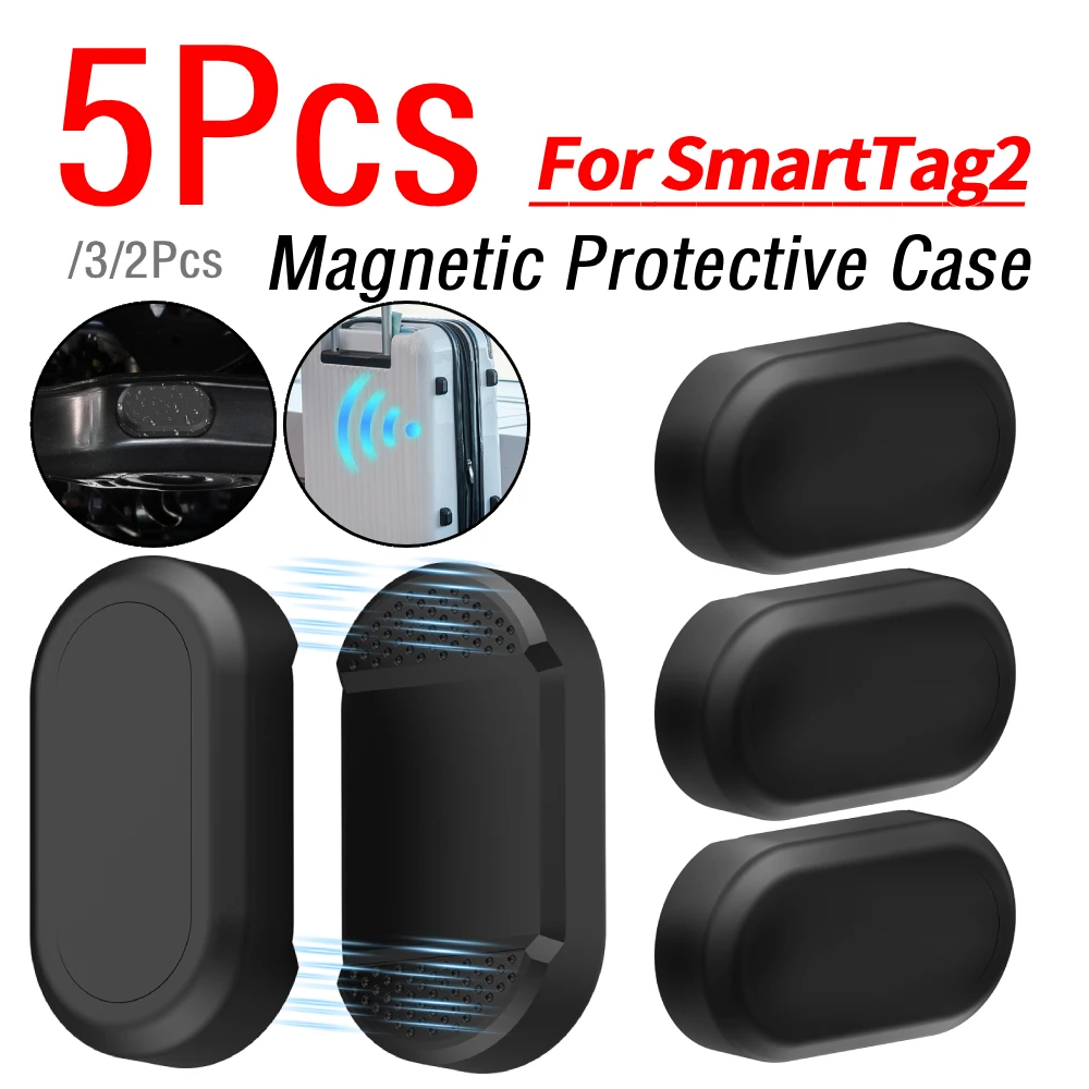 1-5Pcs For Samsung Galaxy SmartTag2 Silicone Magnetic Protective Case Waterproof Holder Case Cover Anti-loss Device Accessories