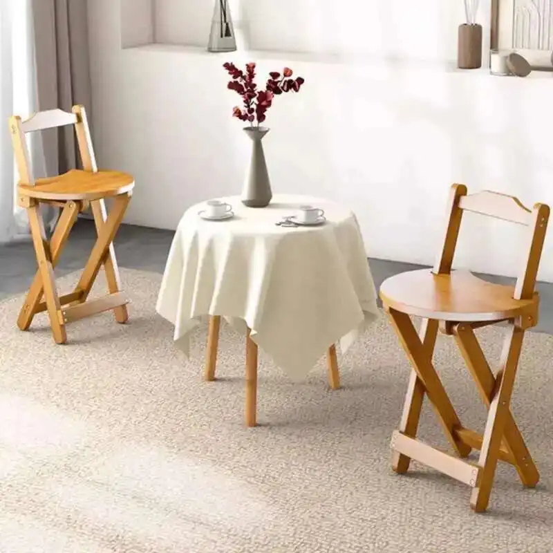 

Design Minimalist Bar Chairs Solid Wood Midcentury Ancient Ultralight Bar Chairs Folding Waiting Taburetes De Bar Furniture