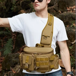 Outdoor Sports Tactical Waist Bag Multi Function Waterproof Fishing Gear Bag Hiking Camping Travel Backpack Shoulder Cross Bags