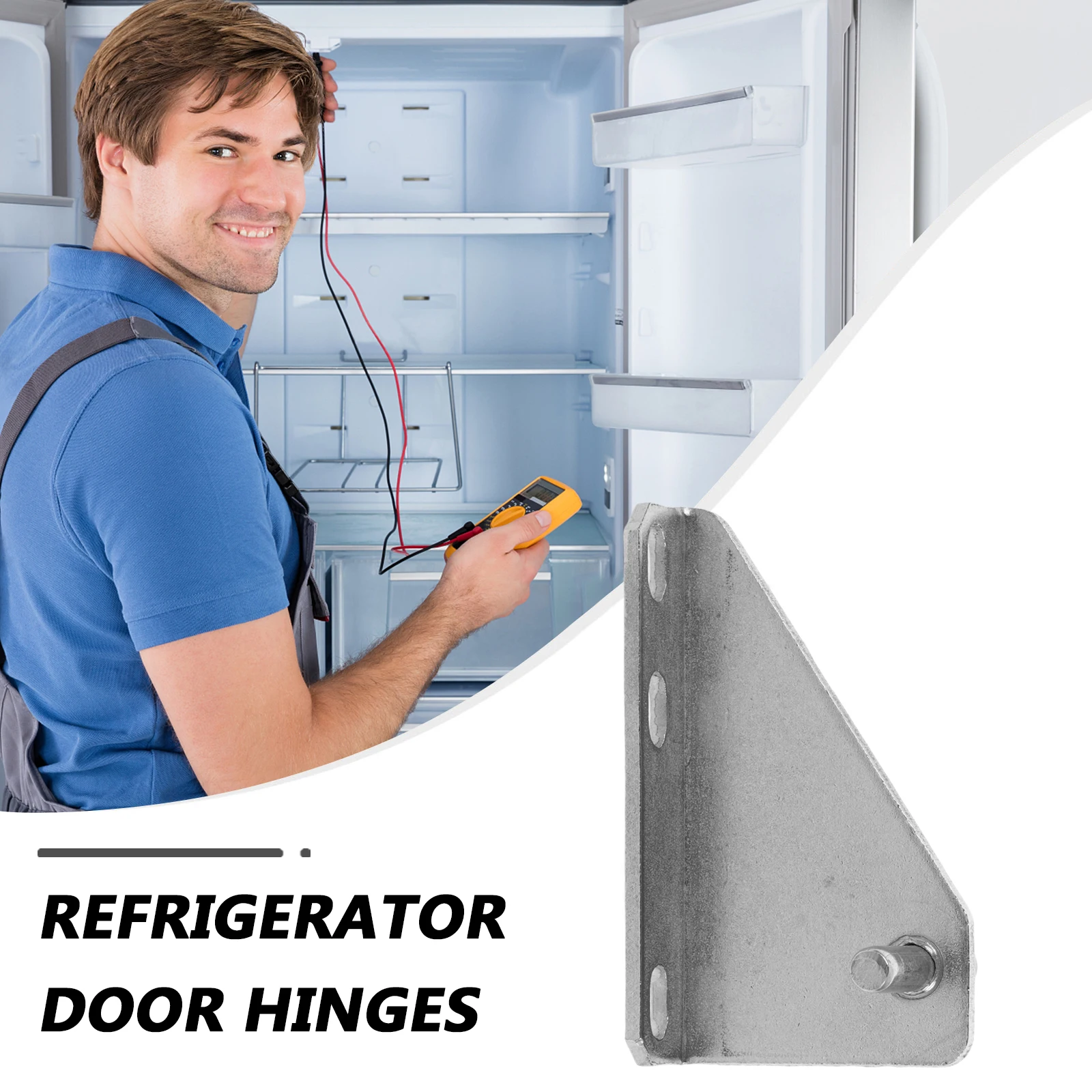 Bisagras de puerta de refrigerador de acero inoxidable, piezas de repuesto resistentes para puerta de congelador, accesorios de bisagra, Hardware, 2 uds.