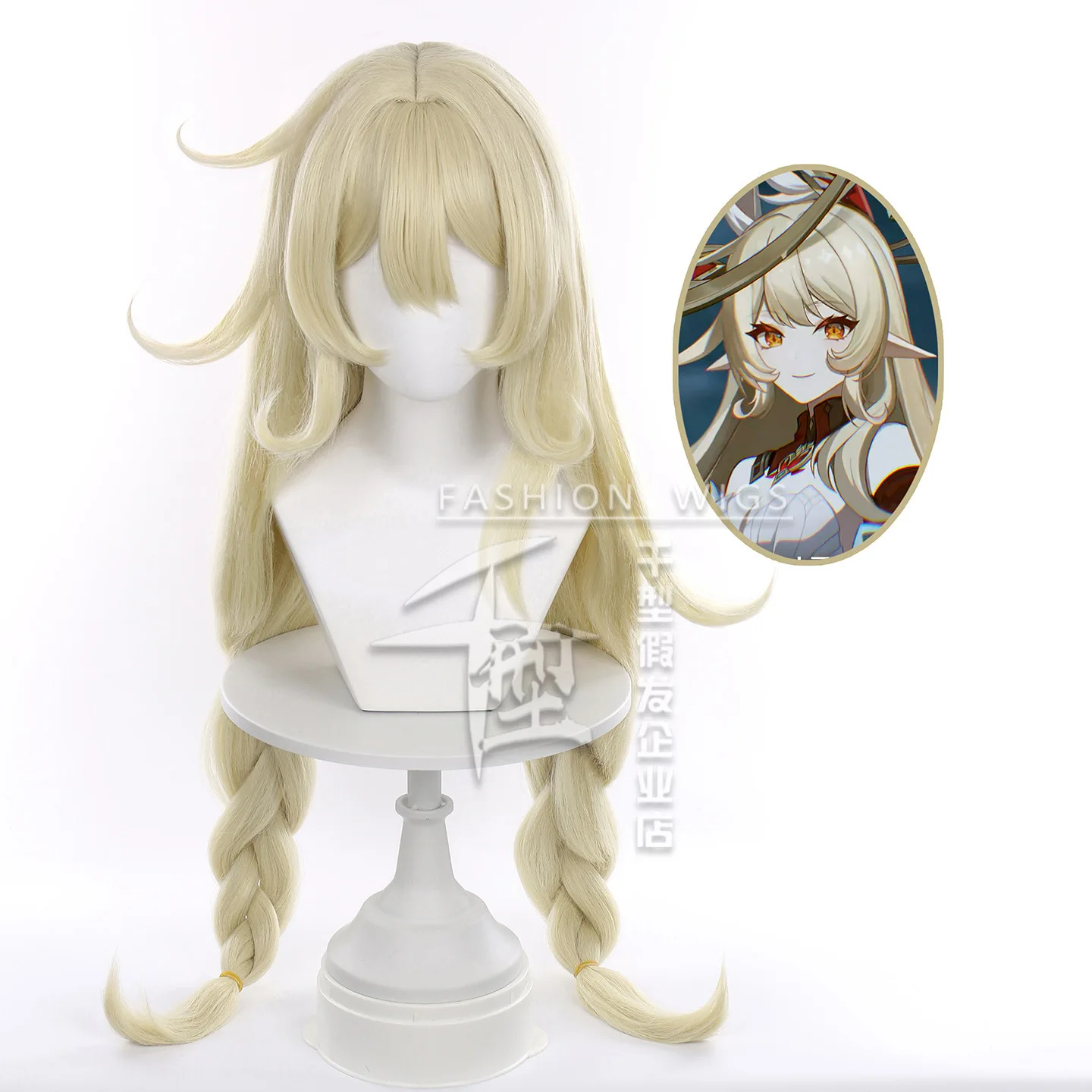 

Genshin Impact Alice Cosplay Wig 90cm Long Golden Wig Heat Resistant Synthetic Wigs for Women Girls Halloween Role Play Prop