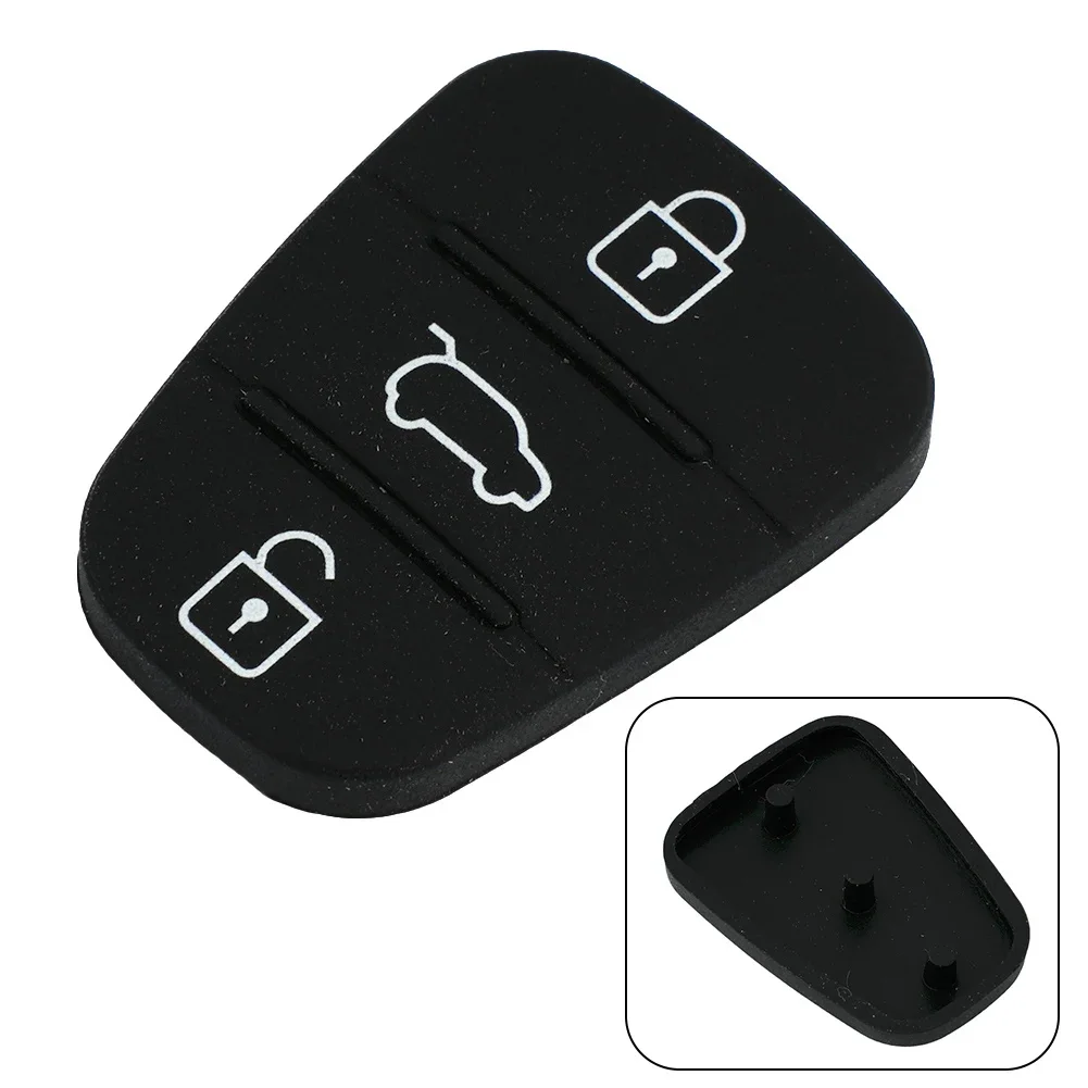 For HYUNDAI Replacement Rubber Key Pad For I20 For I30 Ix35 Ix20 For Rio For Venga 3 Button Plastic Key Cover For Vehicle Use